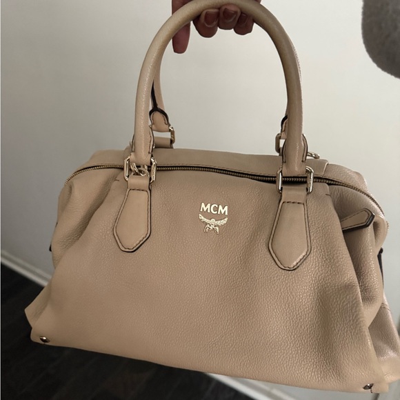 MCM Handbags - MCM Beige Satchel Bag